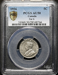 1926  5 Cents  AU50 (far 6)